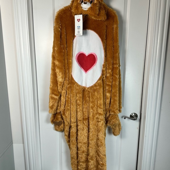 Care Bears Brown and White Plush Onesie with Pink Accent - Picture 9 of 10